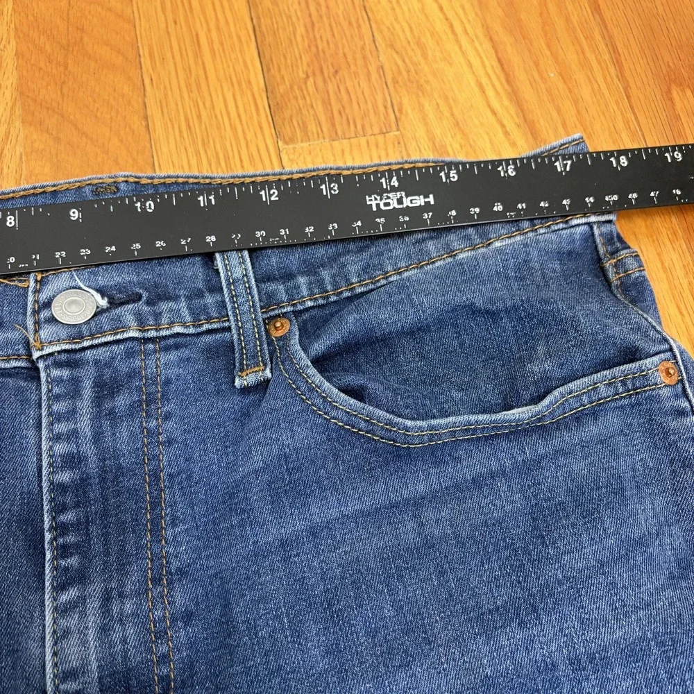 Levis 512 Jeans Mens 34x32 (34x31) Medium‎ Wash Blue Slim Taper Stretch Denim